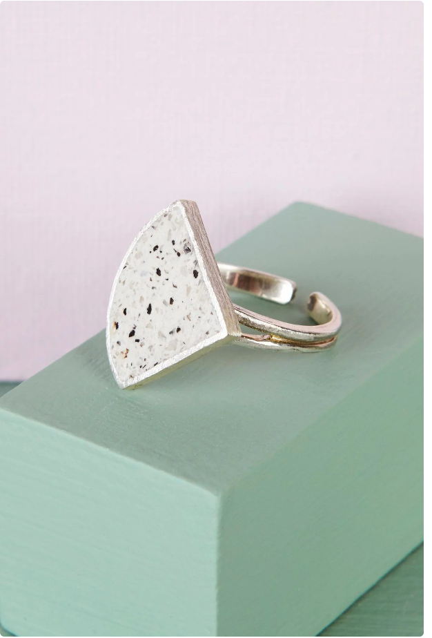 Quarter Circle Terrazzo Ring